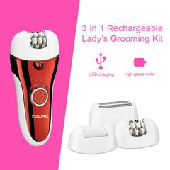 DALING DL-6016 Epilator for Women - 3 in 1 Rechargeable Grooming Kit Daling