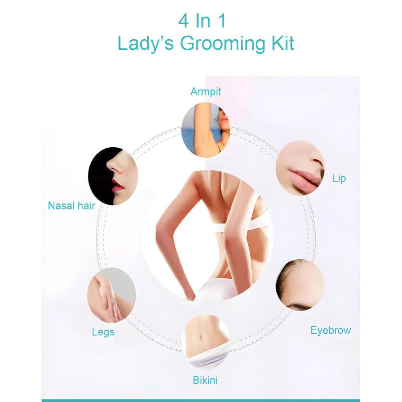 DALING DL-6018 high quality 4 in 1 lady epilator Daling