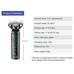 DALING DL-9207 NEW 3 IN 1 Rechargeable Electric Shaving Machine Daling