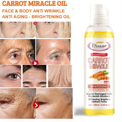 DISAAR 100% Carrot Miracle Whitening Facial Body Oil - 100ml DISAAR