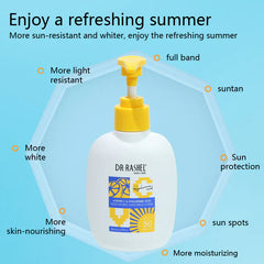 DR.Rashel Vitamin c & hyaluronic acid moisturizinng sunscreen loiton SPF50 - 180ml DR.Rashel