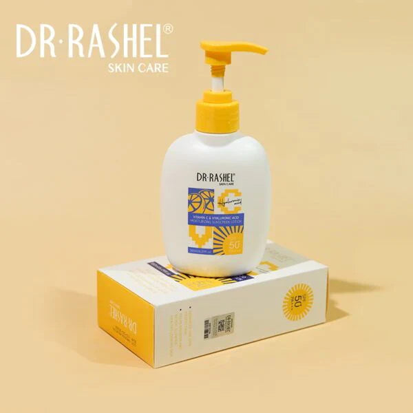 DR.Rashel Vitamin c & hyaluronic acid moisturizinng sunscreen loiton SPF50 - 180ml DR.Rashel