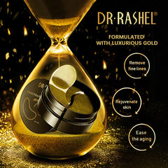 DR RASHEL Skin Care 24k Gold Black Pearl Hydrogel Eye Mask Brightening Lightening Moisturizing Eye Mask - 60pcs DR.Rashel