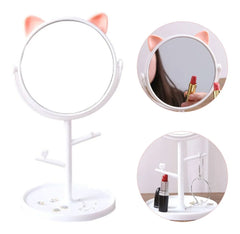 Cat Ear Makeup Mirror with Stand Cosmia.pk