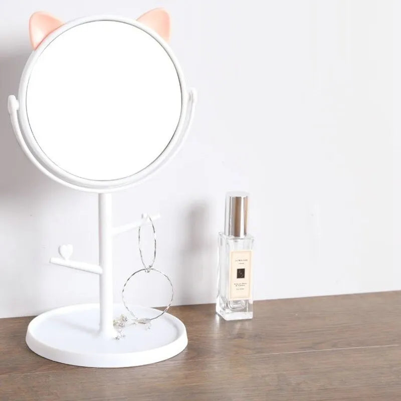 Cat Ear Makeup Mirror with Stand Cosmia.pk