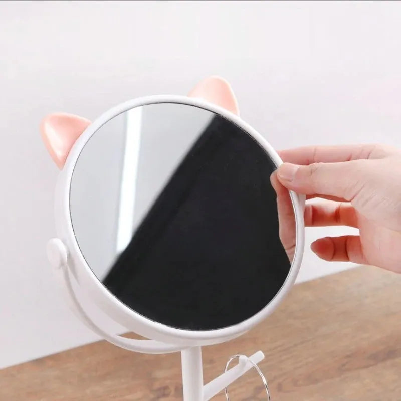 Cat Ear Makeup Mirror with Stand Cosmia.pk