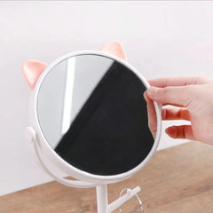 Cat Ear Makeup Mirror with Stand Cosmia.pk