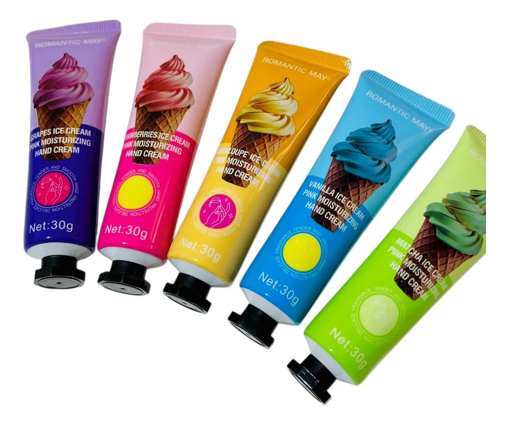 Romantic May 5 Pack Pocket Hand Cream, Moisturizing, Repairing Candy - Each 30g Romantic May