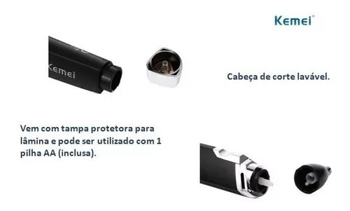 Kemei KM-6512 Fashion Electric Shaving Nose Hair Trimmer Kemei