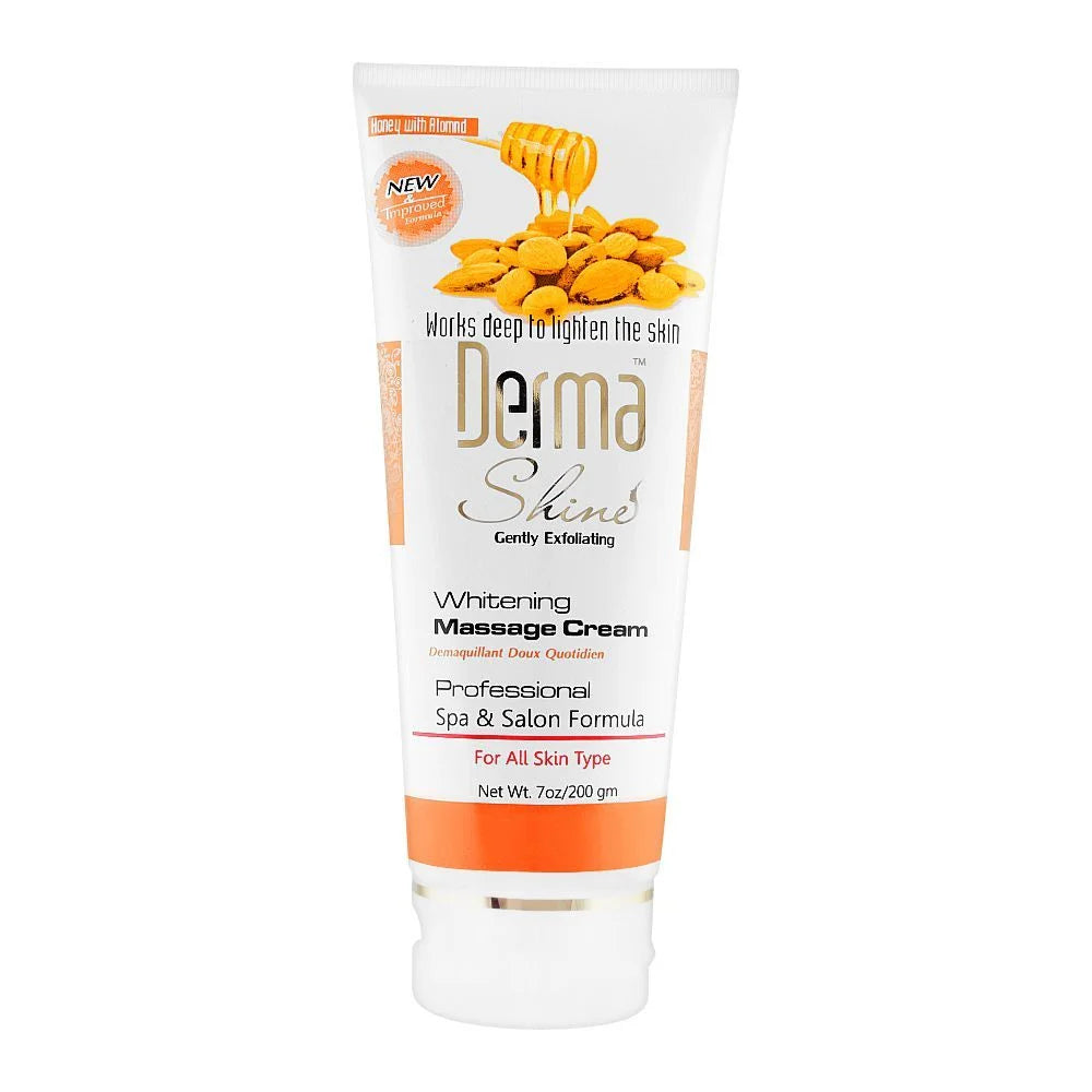 Derma Shine Gently Exfoliating Honey with Almond Whitening Massage Cream - 200g Derma Shine