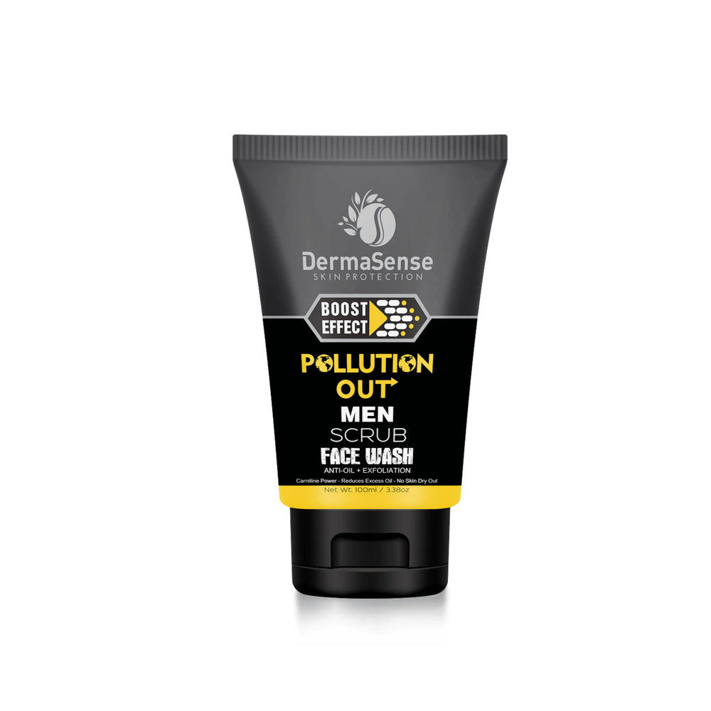 DermaSense Pollution Out Men scrub Face wash 100ml Derma Sense