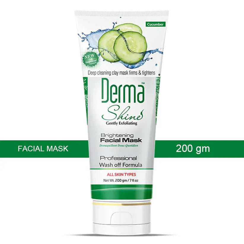 Derma Shine Brightening Facial Mask Cucumber - 200g Derma Shine