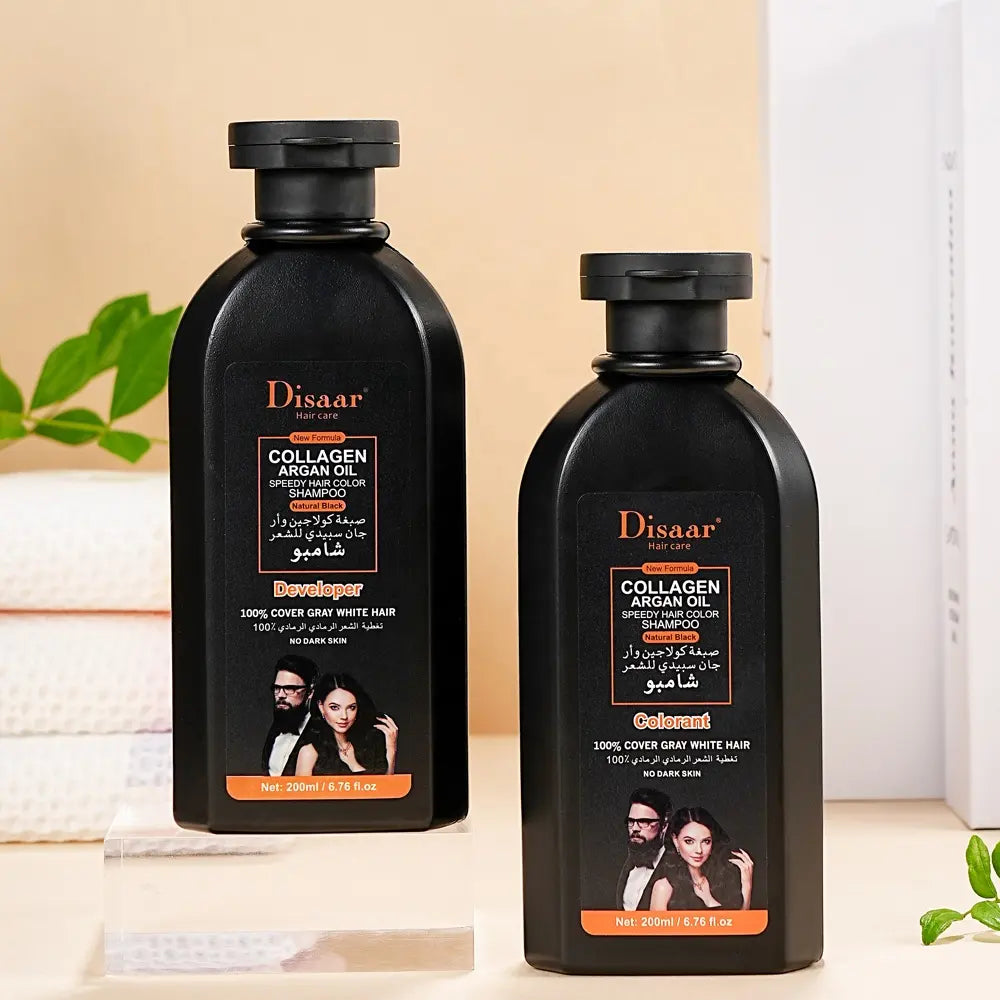 Disaar Collagen Argan Oil Hair Color Shampoo - (8 minutes, 200 ml + Disaar