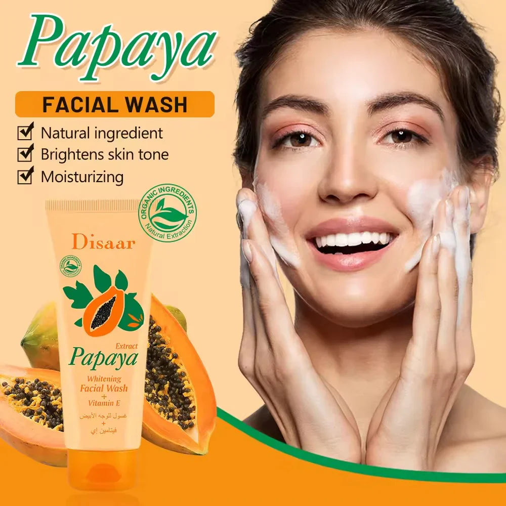Disaar Papaya Extract Whitening Vitamin E Facial Wash 100g DISAAR