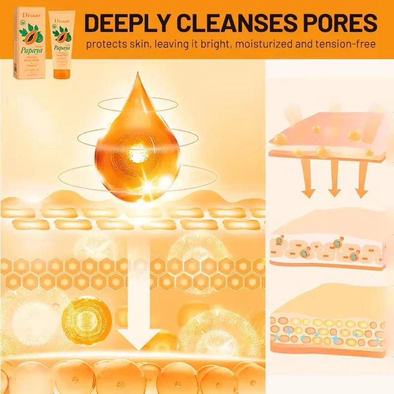 Disaar Papaya Extract Whitening Vitamin E Facial Wash 100g DISAAR