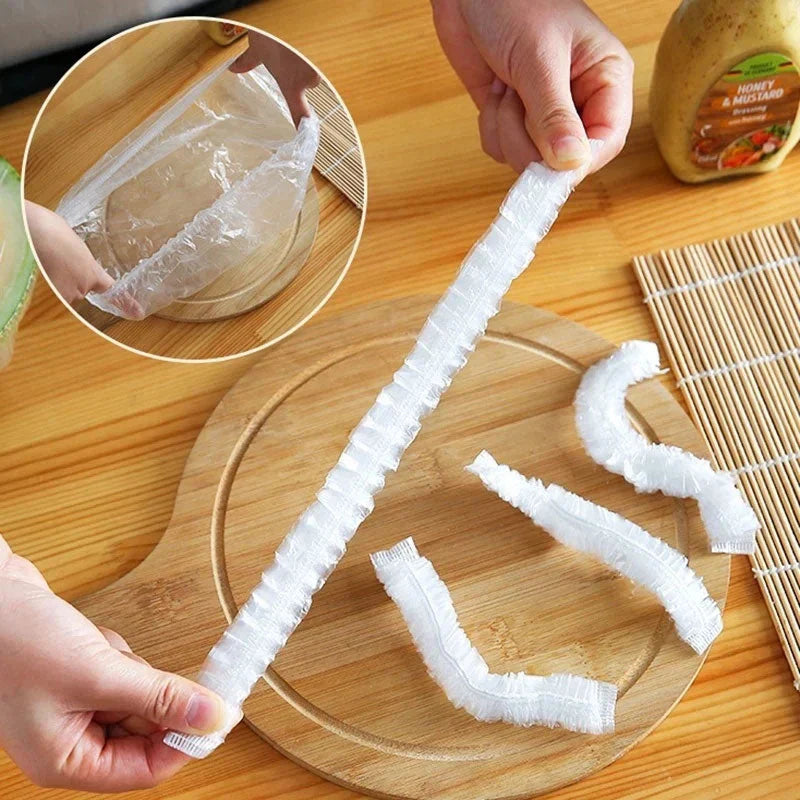 Disposable & Reusable Elastic Food Covers - 100 Pcs Cosmia.pk