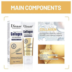 Dissar 100% Collagen Sunblock Whitening SPF 50 Sunscreen Lotion - 50g Disaar