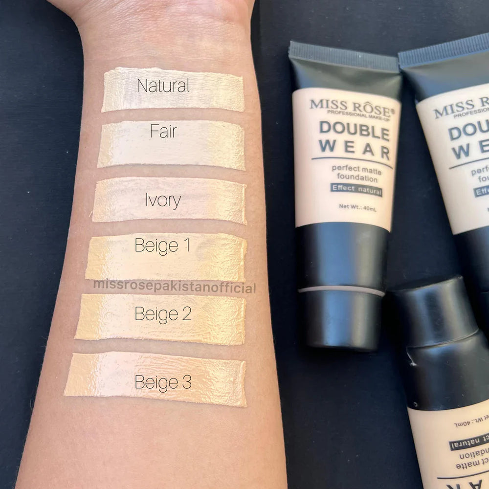 Miss Rose Double Wear Perfect Matte Foundation - 40ml Miss Rose
