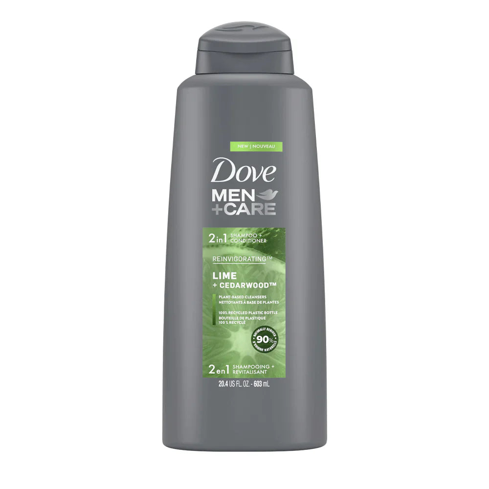 Dove Men+Care Lime+Cedarwood 2in1 Shampoo+Conditioner - 603ml Dove