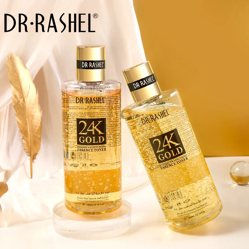 Dr.Rashel 24K Gold Radiance & Anti-Aging Essence Toner - 300ml DR.Rashel
