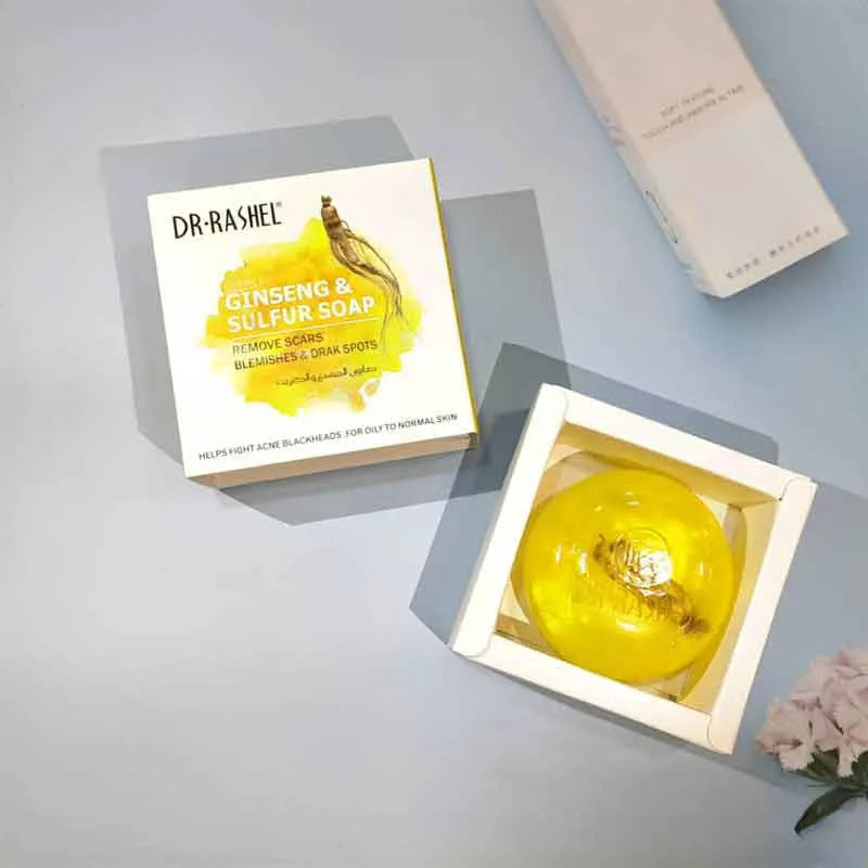 Dr.Rashel Ginseng & Sulfur Removes Scars & Dark Spots Soap – 100g DR.Rashel