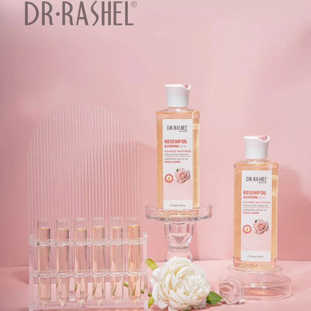 Dr RASHEL Face & Body Rosehip Oil Glutathione SPF50+ - 210ml Dr RASHEL