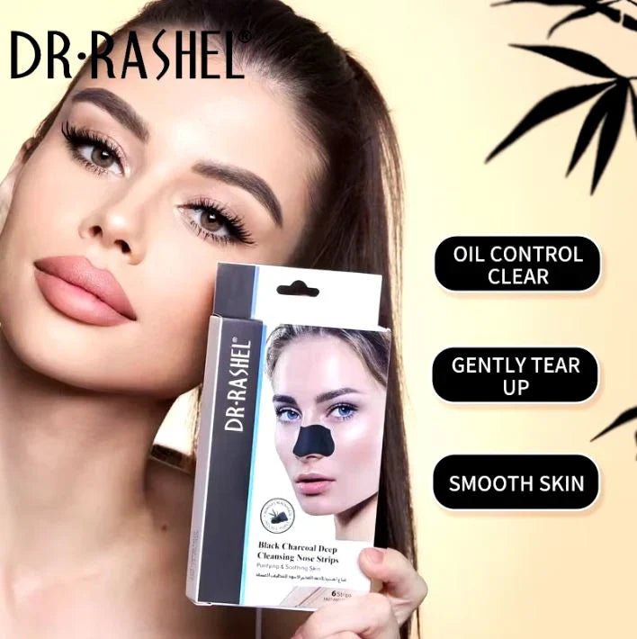 Dr Rashel - Black Charcoal Deep Cleansing Nose Strips - 6 Pcs DR.Rashel