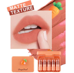 Dragon Ranee Carrot Mini Lipstick 5Pcs Set Dragon Ranee