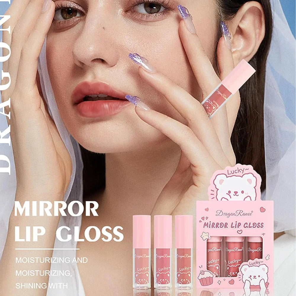 Dragon Ranee Mirror Lip Gloss 3Pcs Set Dragon Ranee