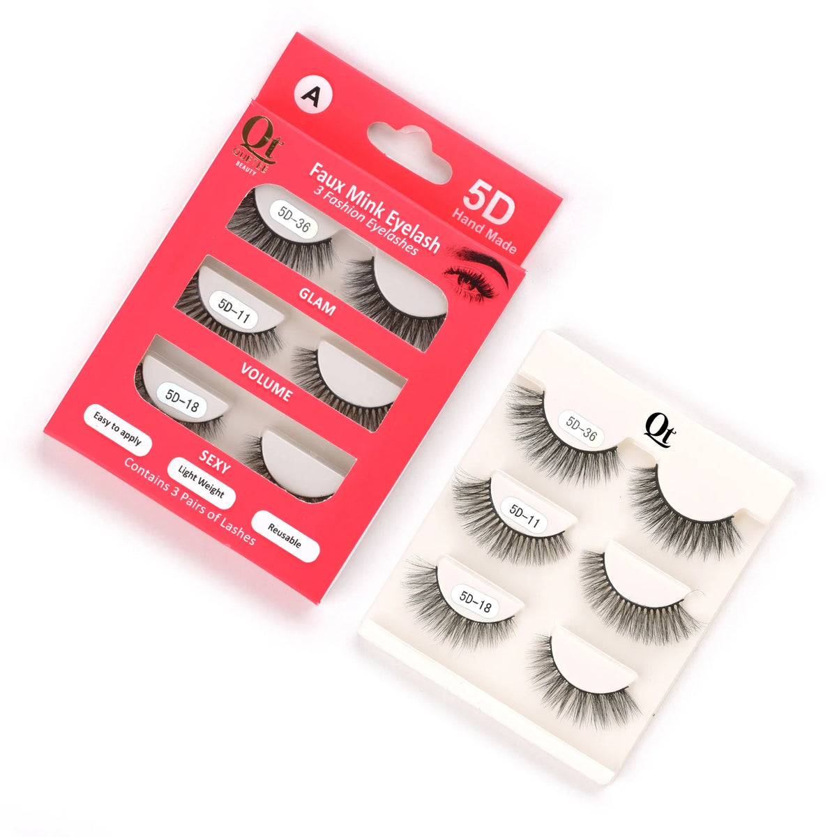 Quetee Beauty Faux Mink Eyelash-Pack Two Quetee