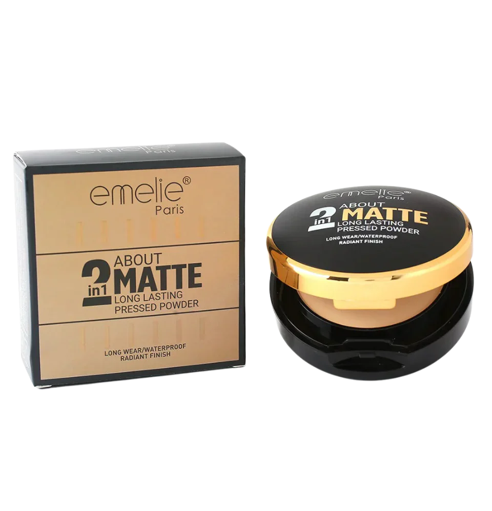 Emelie 2 in 1 Matte Pressed Powder Emelie
