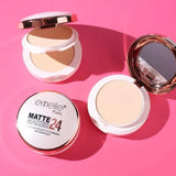 Emelie Paris 2 In 1 Matte Maker 24 Face Compact Powder Long-Wear