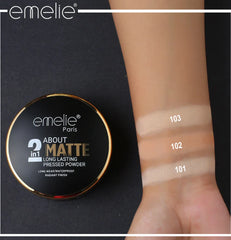 Emelie 2 in 1 Matte Pressed Powder Emelie