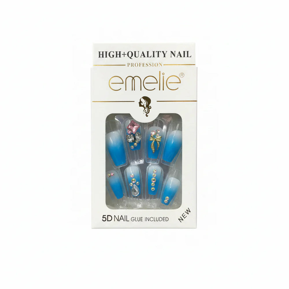 Emelie 5D Artifical Nails With Nail Glue Emelie