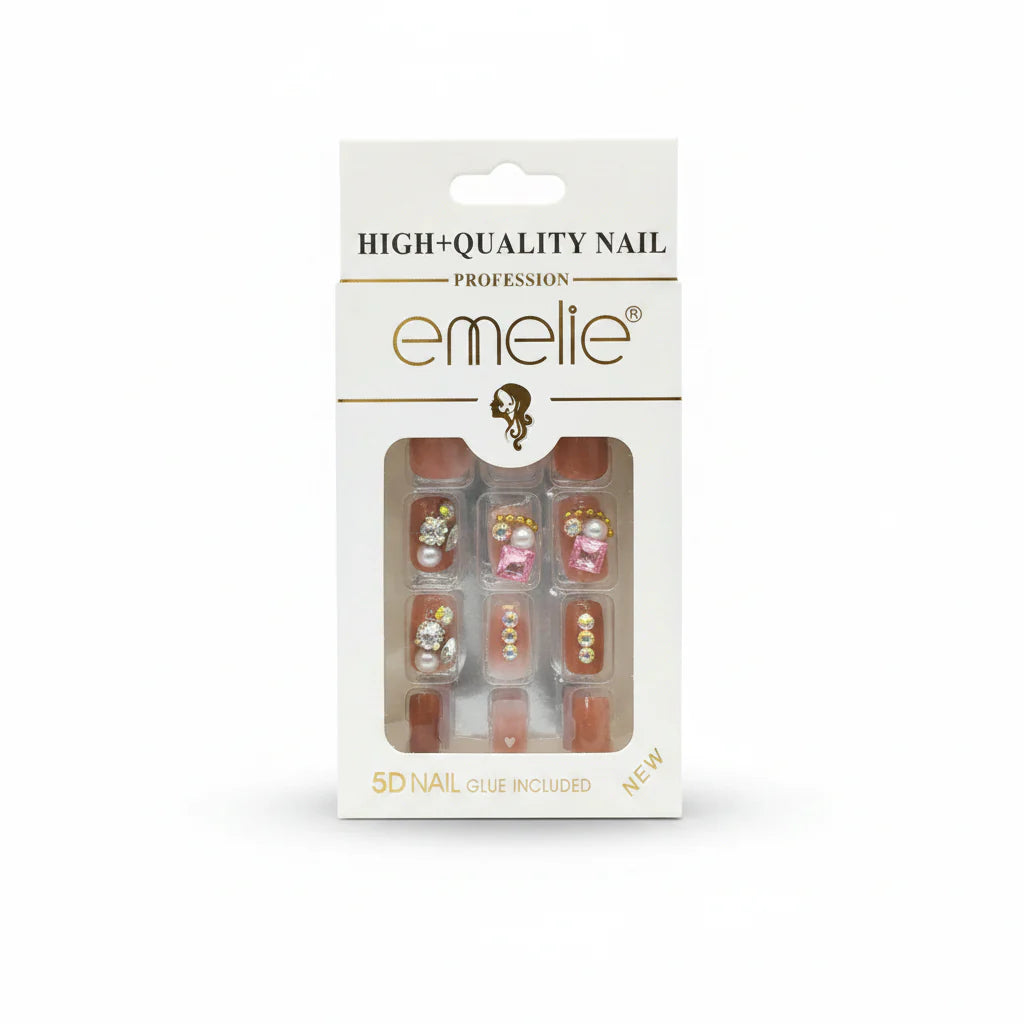 Emelie 5D Artifical Nails With Nail Glue Emelie
