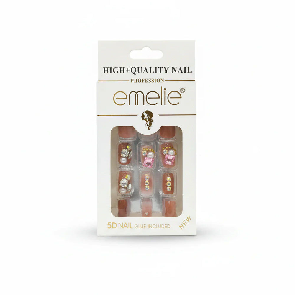 Emelie 5D Artifical Nails With Nail Glue Emelie