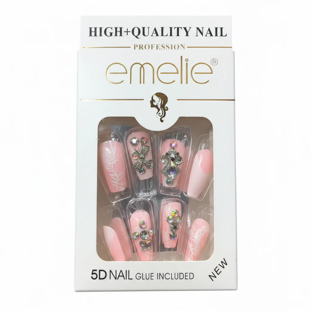 Emelie 5D Artifical Nails With Nail Glue Emelie