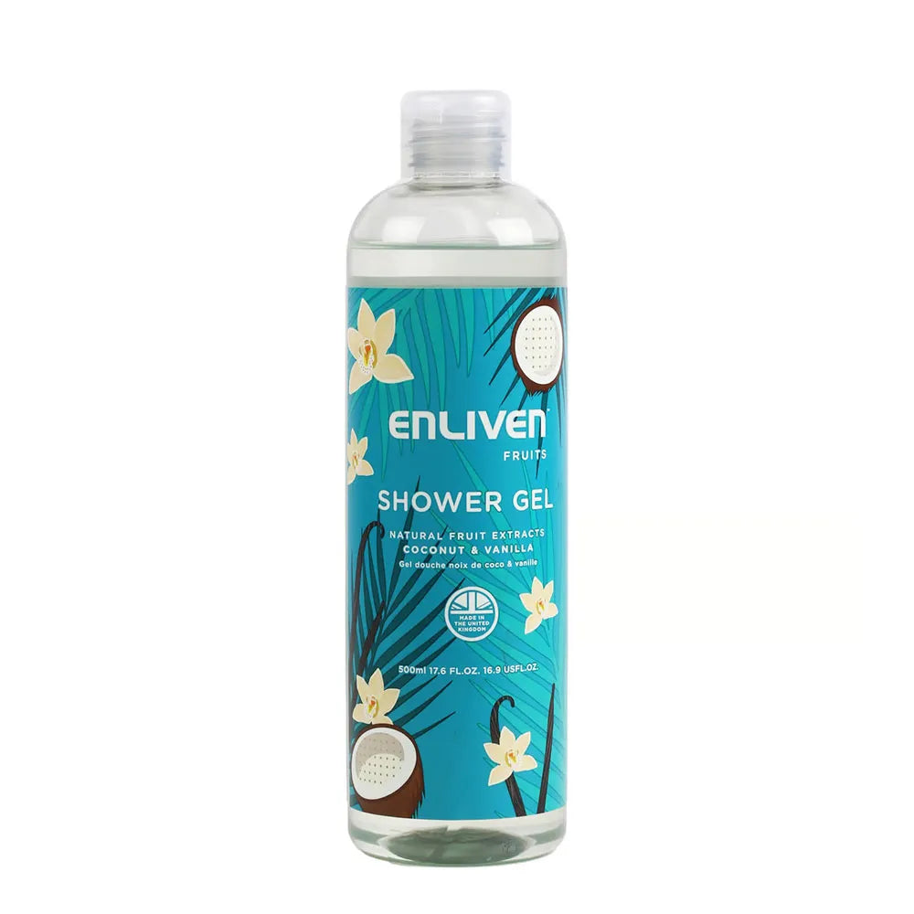 Enliven Coconut & Vanilla Shower Gel – 500ml Enliven