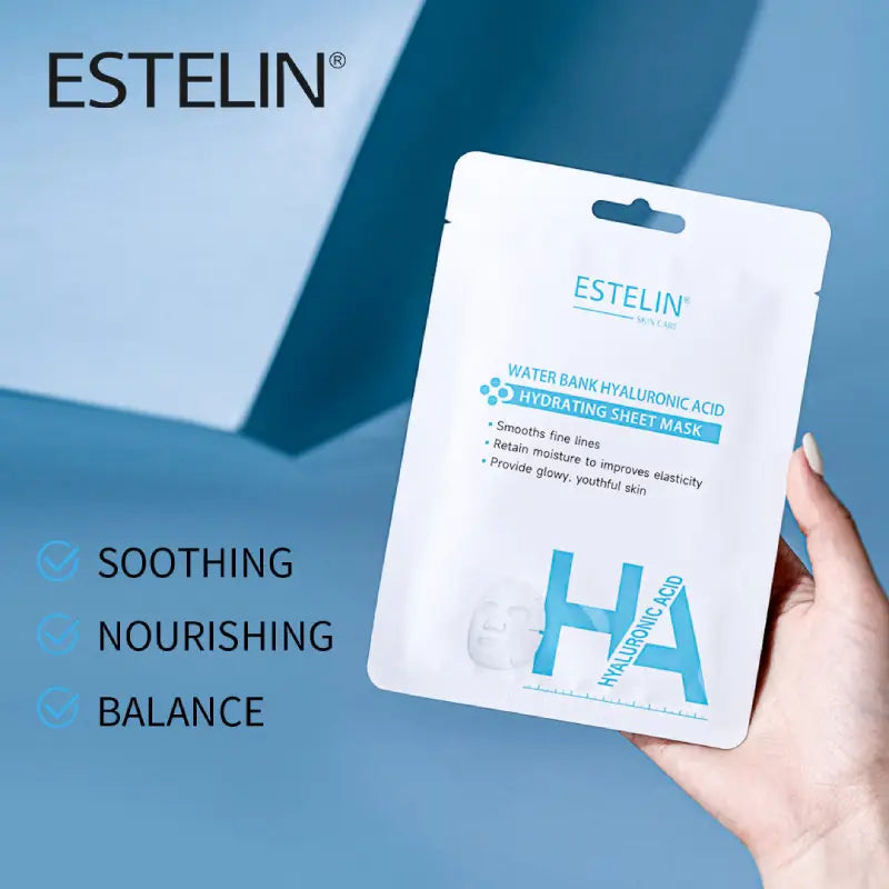 Estelin Water Bank Hyaluronic Acid Hydrating Sheet Mask - 25g Estelin