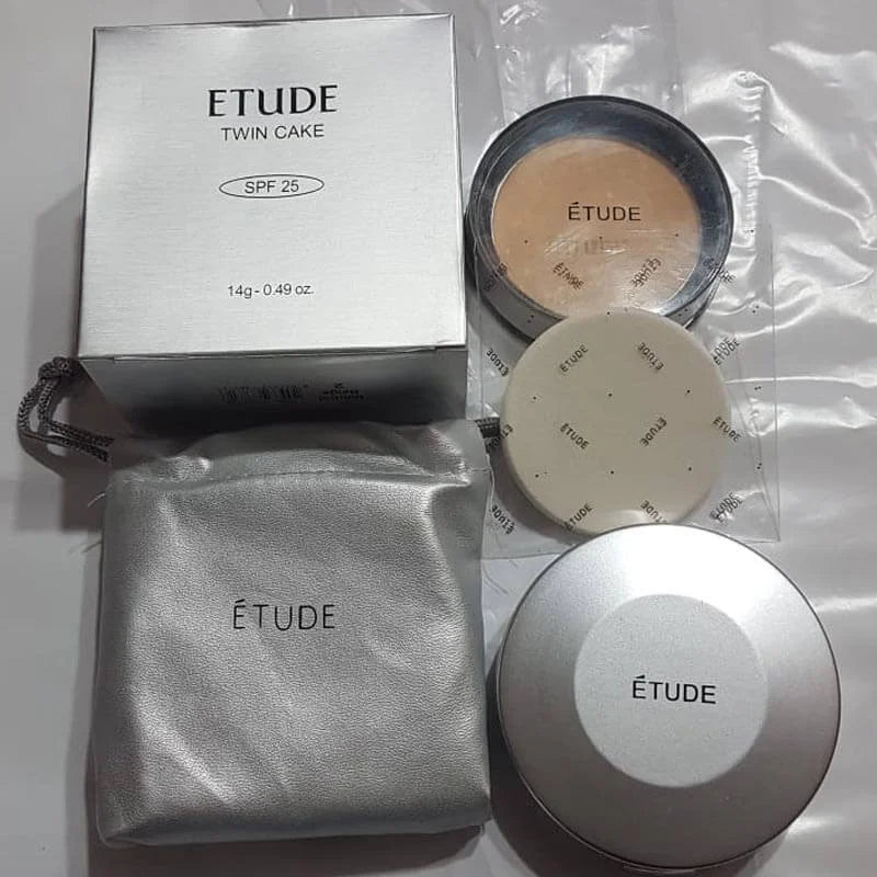 Etude Twin Cake Face Powder Foundation Base With Refill ETUDE