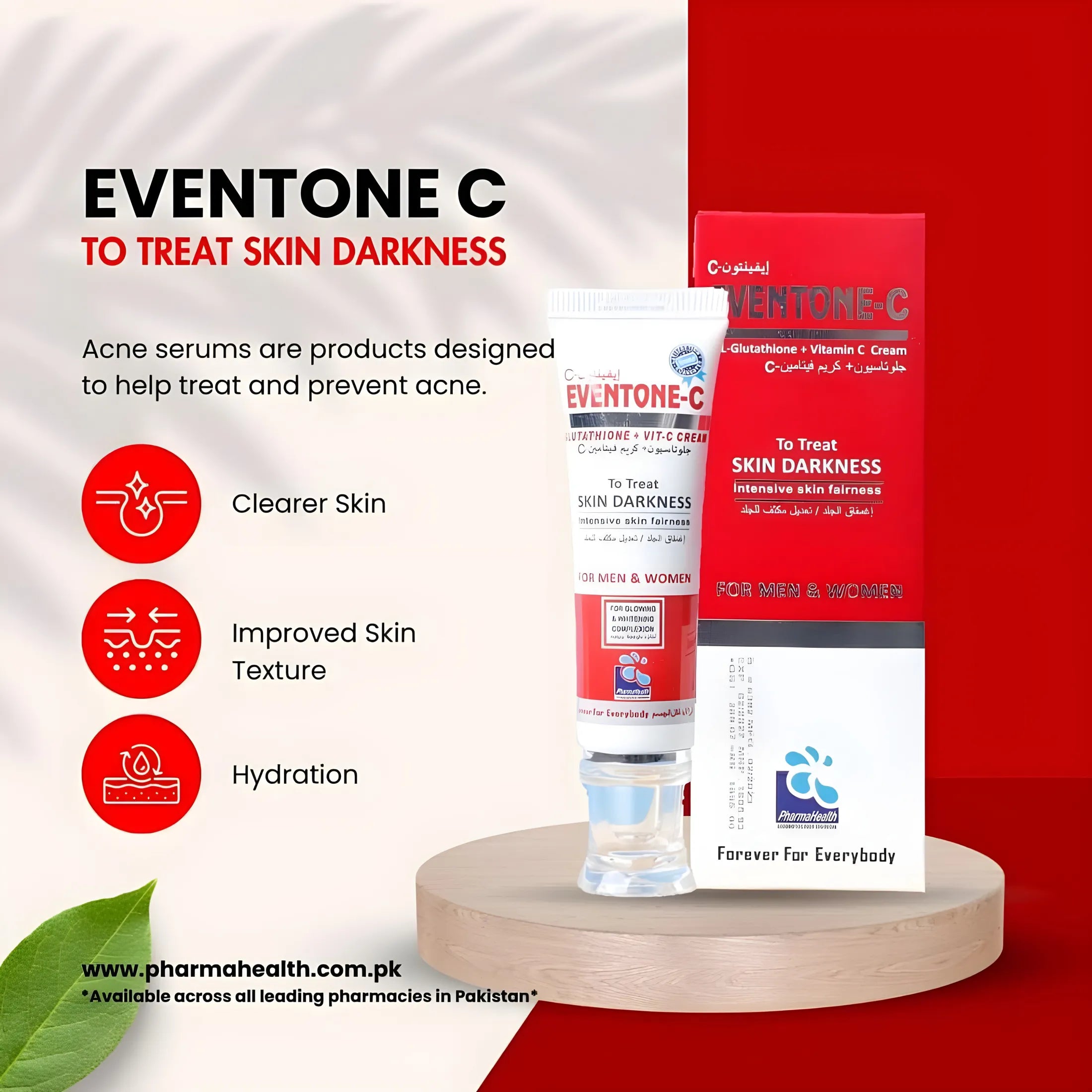 Eventone-C L-Glutathione + Vitamin C Skin Darkness Treatment Cream PharmaHealth