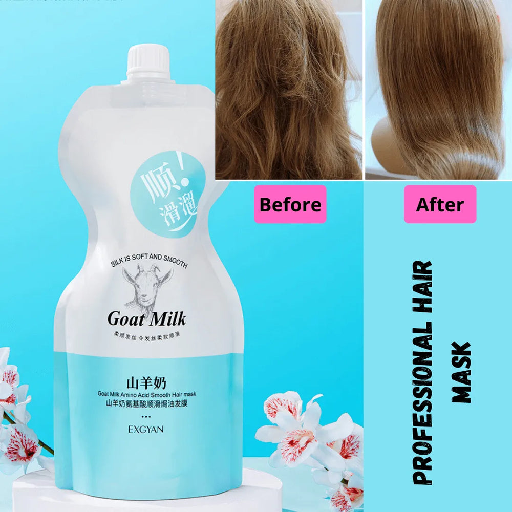 Exgyan Goat Milk Amino Acid Smooth Hair Mask Pouch 500g Exgyan