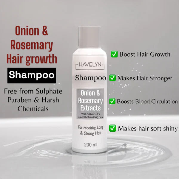 Havelyn Onion & Rosemary Hair Shampoo - 200ml Havelyn