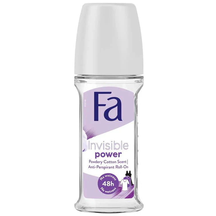 FA Roll on Anti-Perspirant Invisible Power Powdery Cotton Scent FA