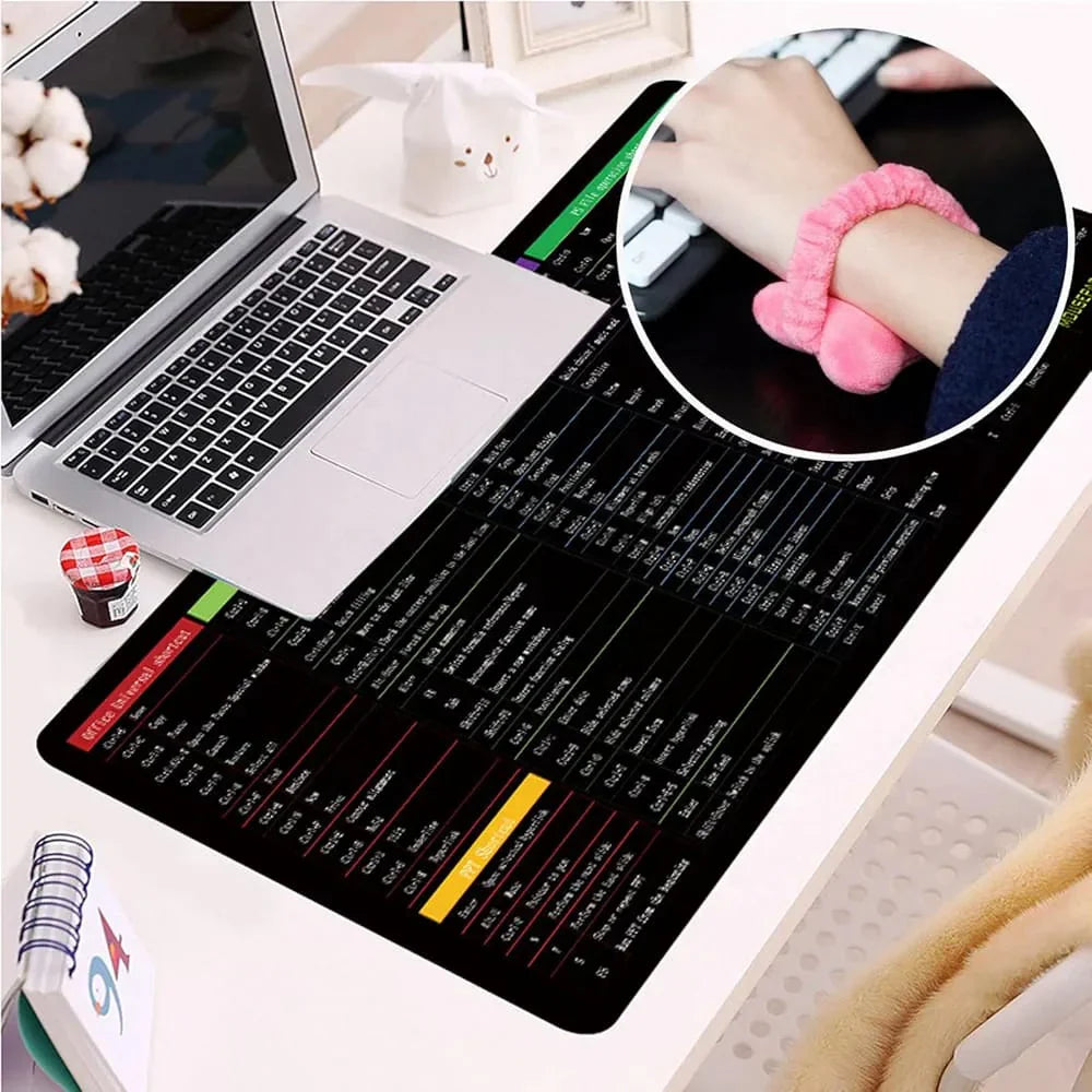 Anti-Slip Keyboard Pad, Shortcuts Pattern Mousepad, Non-Slip Lock Cosmia.pk