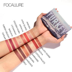 15 Colors Turkey Focallure Professional Glitter Eyeshadow Palette Focallure