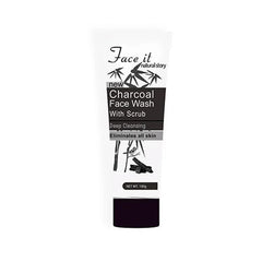 Face It New Charcoal Face Wash With Scrub 100g Face It