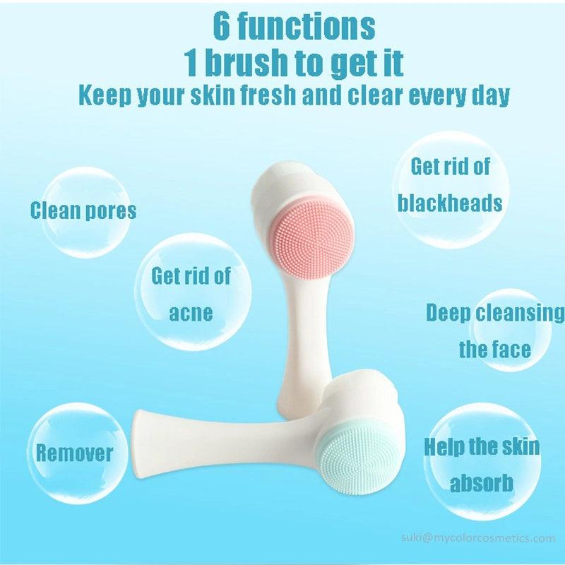 3D Double Sides Multifunctional Silicone Massage Brush Cosmia.pk