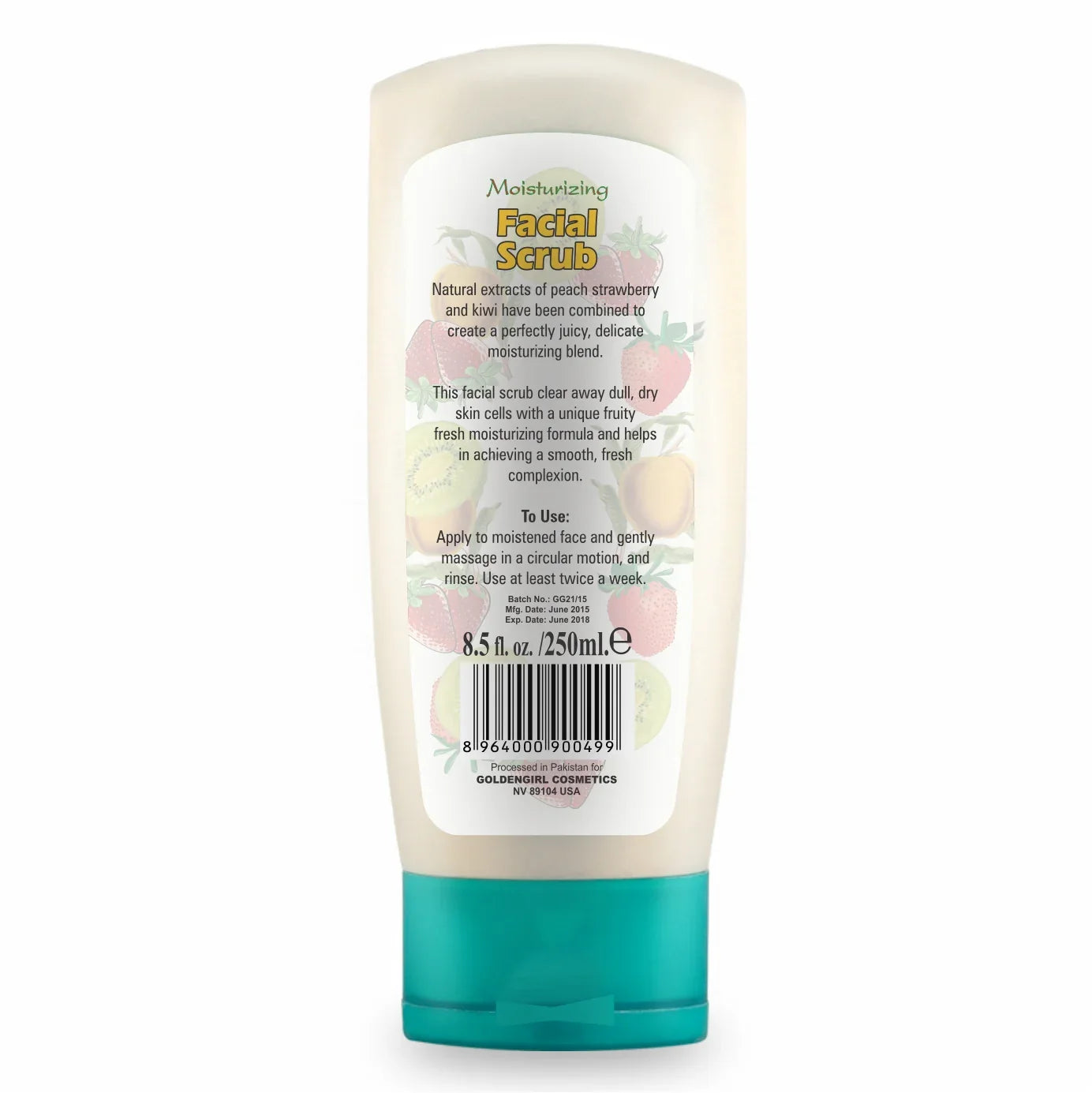Soft Touch Facial Scrub with Peach, Strawberry & Kiwi Soft Touch