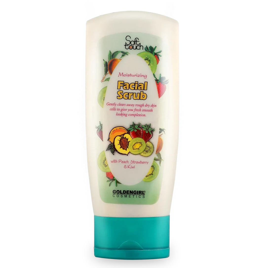 Soft Touch Facial Scrub with Peach, Strawberry & Kiwi Soft Touch